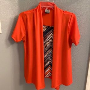 Jonathan Martin orange cardigan-shirt